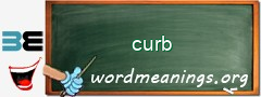 WordMeaning blackboard for curb